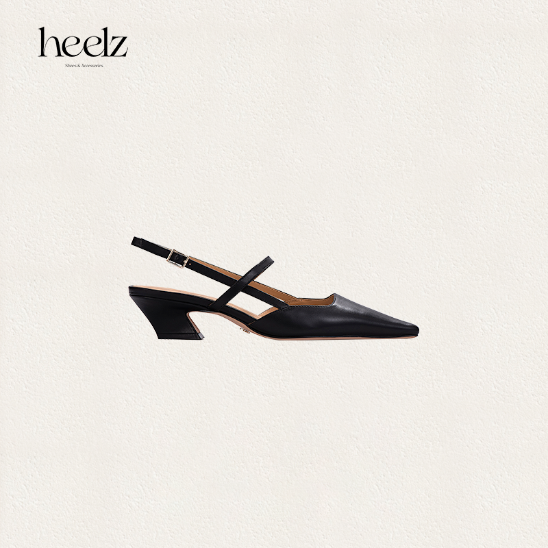 heelz设计师手工鞋履 ｜复古羊皮交叉带Sling-back 4.5公分