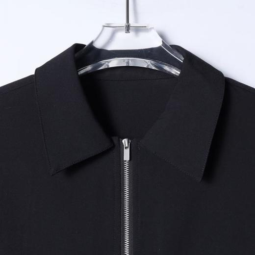 SDSA男装2026新款高贵轻奢时尚纯色拉链翻领短袖衬衫T恤百搭时尚 商品图1