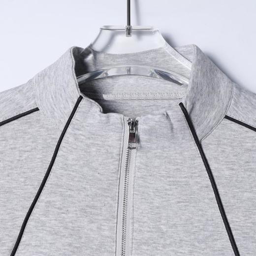 51014SDSA男装2026新款轻奢潮牌半拉链立领短袖T恤撞色明线设计百搭 商品图2