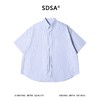 SDSA男装2026新款高贵轻奢潮牌小清新竖纹短袖衬衫百搭宽松上衣 商品缩略图1