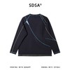 SDSA男装2026新款高贵轻奢潮牌撞色缝线设计圆领长袖T恤百搭休闲 商品缩略图4