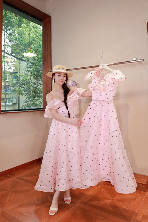 PIANAI冷小姐# 粉色爱心波点连衣裙 商品图0