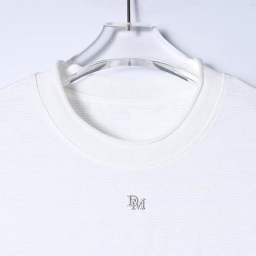 26605SDSA男装2026新款轻奢极简风横纹金属字母设计圆领短袖T恤百搭 商品图2