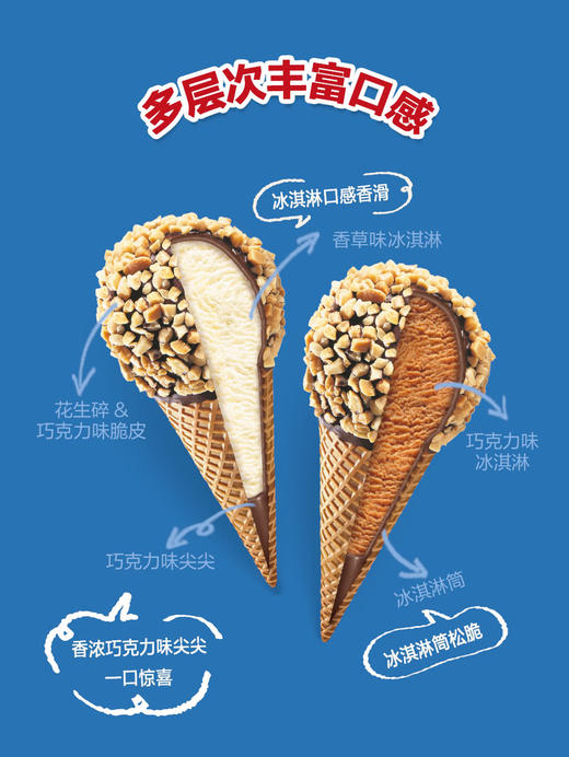 MM 山姆 雀巢 加拿大进口 Drumstick双拼口味甜筒冰淇淋 140ml*10 商品图1