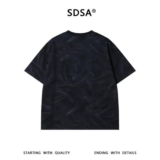 26649SDSA男装2026新款高贵轻奢美式笔刷纹理字母刺绣短袖T恤百搭时尚 商品图5
