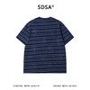 2620SDSA男装2026新款高贵轻奢潮牌撞色条纹烫钻设计圆领短袖T恤百搭 商品缩略图5