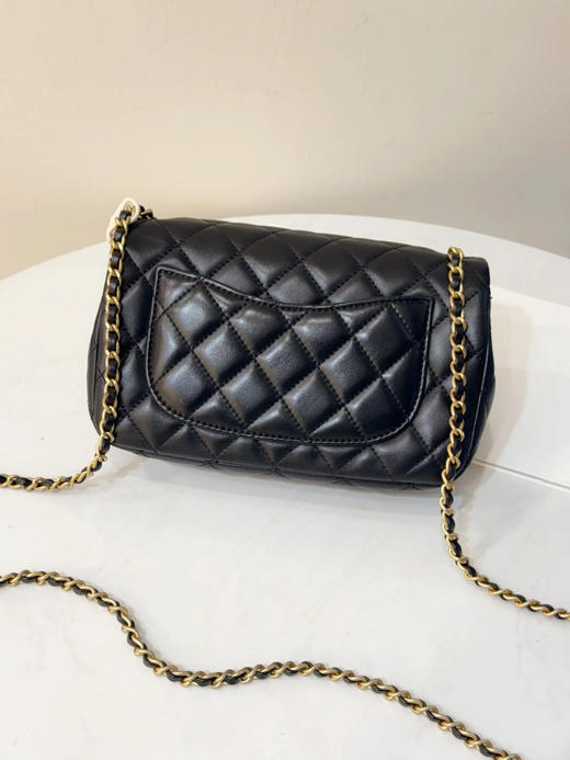 CHANEL CF 大mini 黑金 羊皮 斜挎包 商品图1