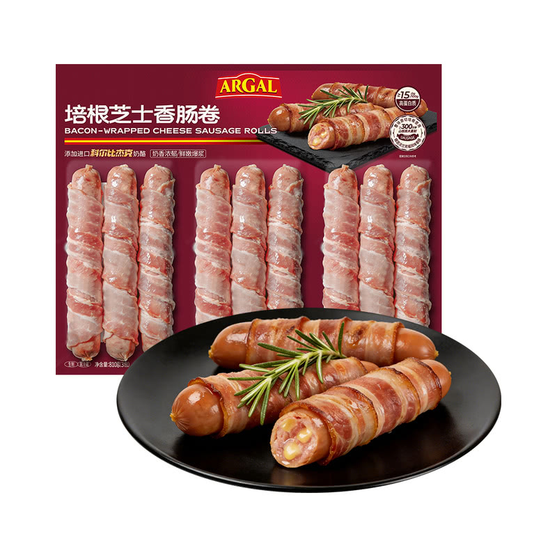 MM 山姆 ARGAL 培根芝士香肠卷 810g