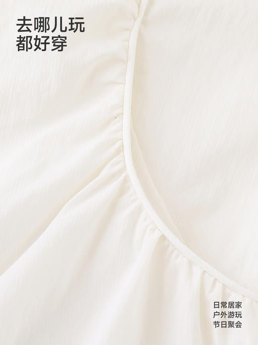 英氏儿童防晒衣女童遮阳外套夏季新款白色连帽户外服YRWVJ2S014A 商品图3