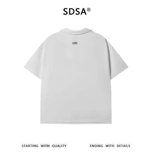 SDSA男装2026新款高贵轻奢潮牌简约假两件半拉链翻领短袖T恤百搭 商品图4