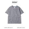 26622SDSA男装2026新款高贵轻奢韩版撞色细条纹肌理短袖T恤百搭时尚潮 商品缩略图1