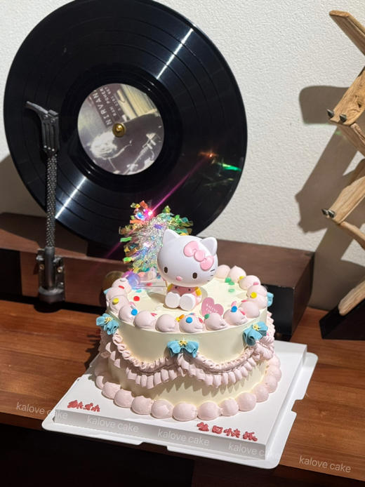 hello kitty猫女孩女生周岁生日蛋糕（可以换美乐蒂 商品图1