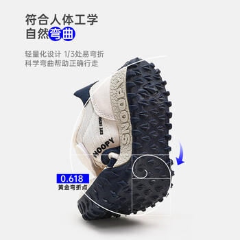 SNOOPY史努比童鞋男童运动鞋秋季耐磨跑步鞋小学生休闲鞋3807米深蓝35 商品图2