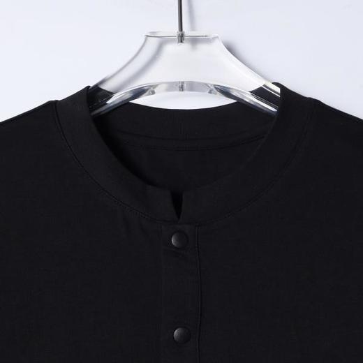 SDSA男装2026新款高贵轻奢韩系简约半按扣短袖T恤百搭宽松上衣 商品图1