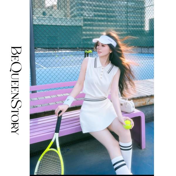 【大货捡漏，不退不换】  【活力出街】100棉舒适轻奢运动活力小个子上衣白色&短裙套装