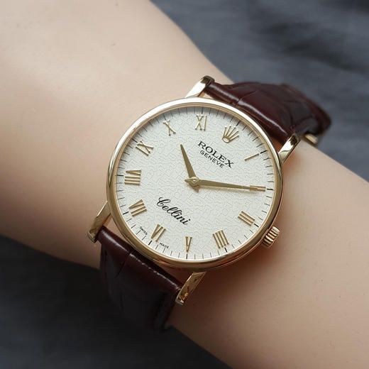 【95新】ROLEX 劳力士5115/8手动机械机芯32MM（女款）切利尼系列18K黄金050326TB33 商品图8