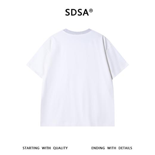 68300SDSA男装2026新款高贵轻奢潮牌撞色印花烫钻圆领短袖T恤百搭上衣 商品图4