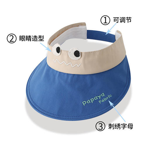 【轻盈透气❗️便携防晒】轻盈宝宝帽子春夏款空顶帽可爱卡通大檐遮阳帽男女童户外薄款防晒。ya 商品图2