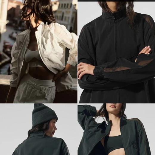 重磅渠道  A家宋佳同款   AL0泰国限定 网纱拼接皮肤风衣夹克外套  下摆可抽缩 商品图3