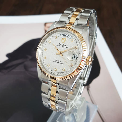 【95新】TUDOR帝舵M76213-0008自动机械日期显示、星期显示36MM（男款）王子与公主系列精钢/18k黄金表圈120326TJ15 商品图2