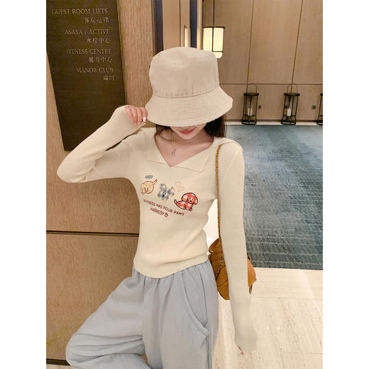 <曾小咸推荐>3.24现货秒杀 ！微信超特价！韩系v领针织衫 日常179.99 立减100 秒杀79.99！！ 商品图3