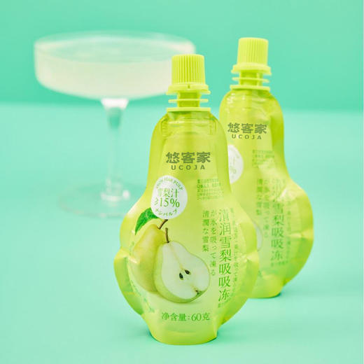 【清热润喉！不上火】悠客家清润雪梨吸吸冻冰糖雪梨果冻360g独立包装网红休闲零食。xa 商品图1