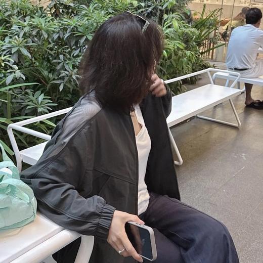 重磅渠道  A家宋佳同款   AL0泰国限定 网纱拼接皮肤风衣夹克外套  下摆可抽缩 商品图2