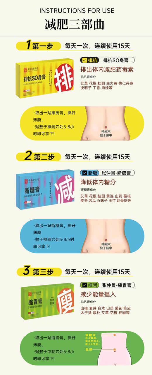 张仲景研究院三维一体SO排抗膏/缩胃膏/断糖膏  秀丽 商品图1