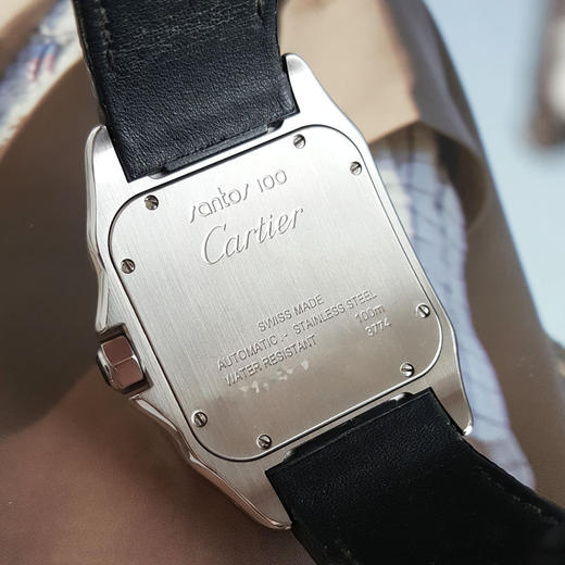 【95新】CARTIER 卡地亚W20073X8自动机械机芯41.3*51.1MM（男款）山度士系列精钢250226TJ05 商品图1