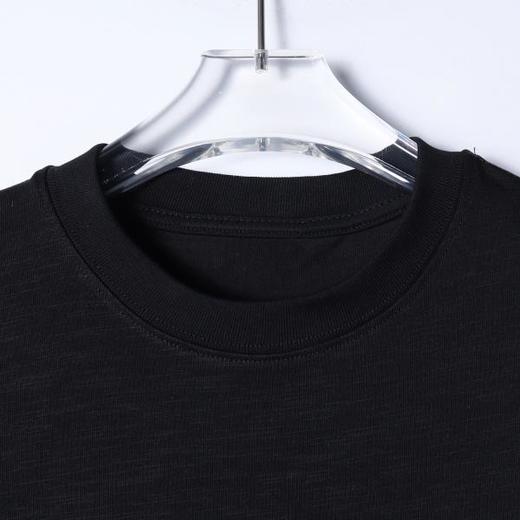 2661SDSA男装2026新款高贵轻奢简约纯色刺绣口袋拼接圆领短袖T恤百搭 商品图2