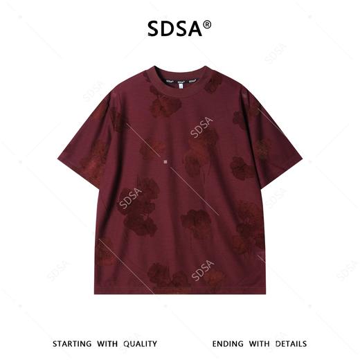 26T187SDSA男装2026新款高贵轻奢潮牌简约满印花卉圆领短袖T恤宽松上衣 商品图1