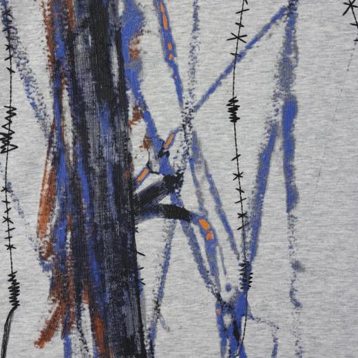 68520SDSA男装2026新款高贵轻奢潮牌抽象涂鸦设计圆领短袖T恤百搭时尚 商品图2