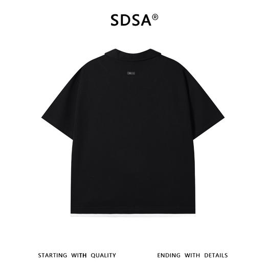 26612SDSA男装2026新款高贵轻奢潮牌简约假两件半拉链翻领短袖T恤百搭 商品图5