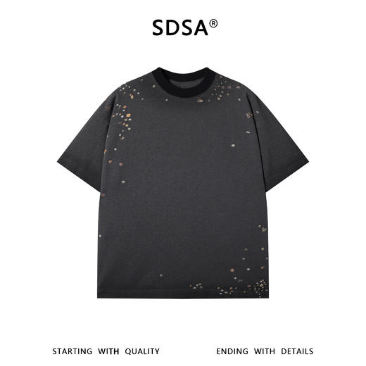 68815SDSA男装2026新款高贵轻奢撞色波点印花圆领短袖T恤渐变百搭舒适 商品图1