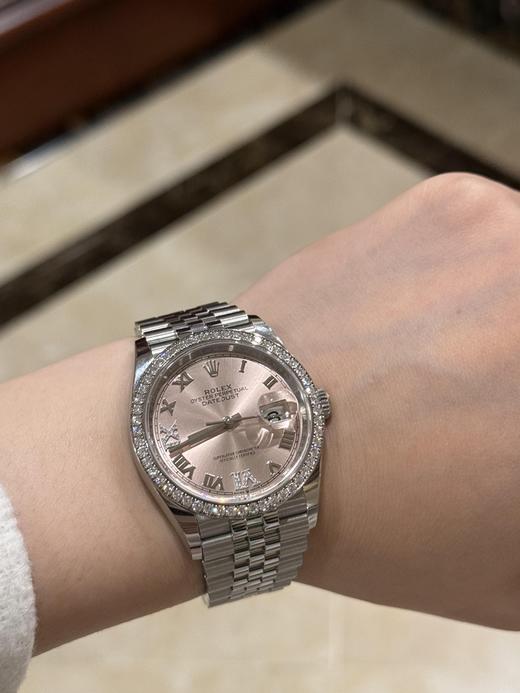 劳力士日志型系列 粉色表盘904L精钢表壳表带腕表尺寸:36mm 商品图4