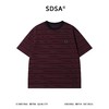 SDSA男装2026新款轻奢韩版撞色细条纹圆领短袖T恤百搭宽松上衣 商品缩略图0