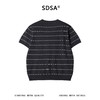 SDSA男装2026新款高贵轻奢韩版撞色条纹肌理短袖T恤百搭时尚上衣 商品缩略图4