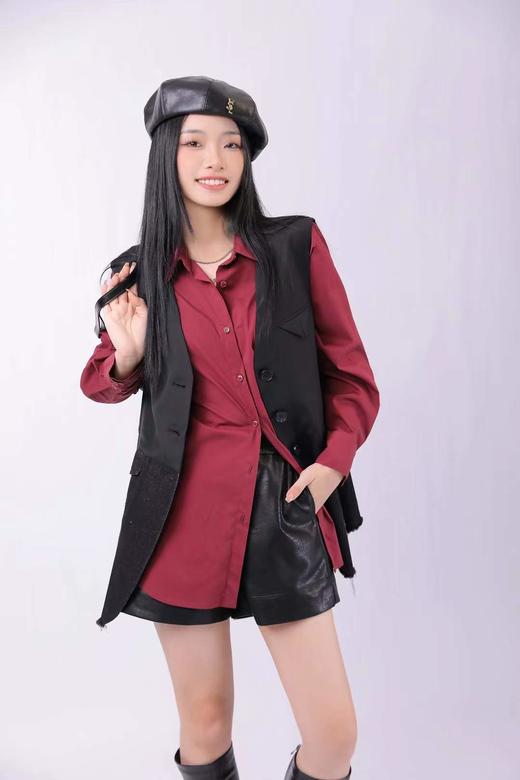 33GAR210842#下拼接牛仔马甲 商品图1