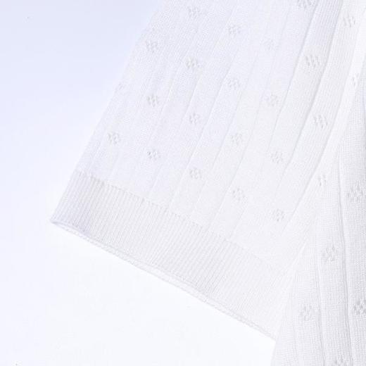 M190SDSA男装2026新款高贵轻奢简约波浪板竖纹翻领针织短袖T恤百搭潮 商品图3