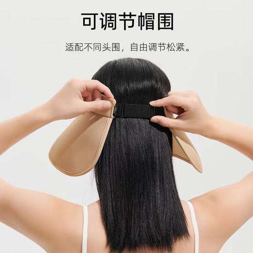 【加大加宽全包围防晒】夏季遮阳遮脸防晒帽英文字母软大檐冰丝空顶帽户外运动女帽子 商品图1