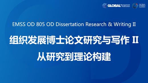 EMSS OD 805：组织发展博士论文研究与写作II——从研究到理论构建 商品图0