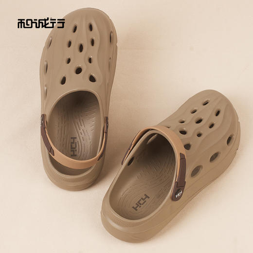 和诚行2026新款夏季洞洞鞋外穿厚底防滑男式休闲拖鞋0470213 商品图3
