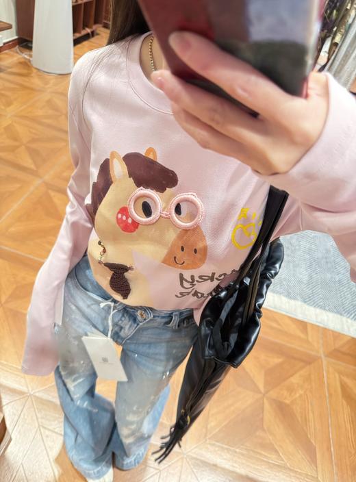 PIANAI冷小姐# 浅蓝色烫钻牛仔裤 商品图5