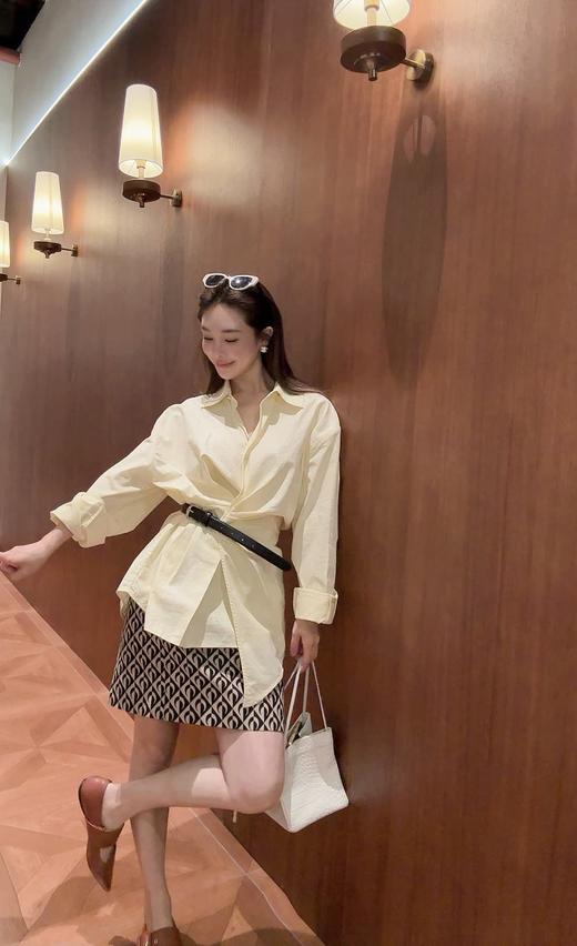 PIANAI冷小姐# 自带腰带亚麻衬衣 商品图3