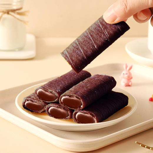 神探伍伍低糖流心燕麦蛋卷巧克力味高蛋白休闲代餐零食品150g 商品图5