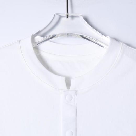 SDSA男装2026新款高贵轻奢韩系简约半按扣短袖T恤百搭宽松上衣 商品图1