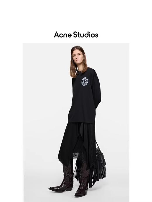 胸口字母长袖tee，水洗做旧工艺。美式复古基础套头式上衣E032168 商品图8