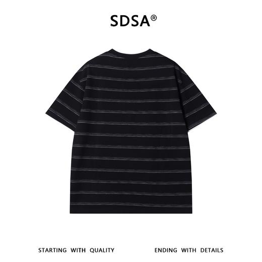 26622SDSA男装2026新款高贵轻奢韩版撞色细条纹肌理短袖T恤百搭时尚潮 商品图5