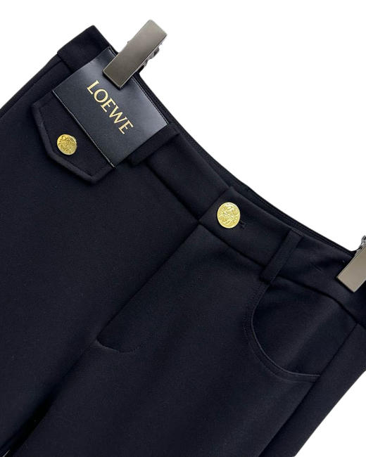 女款羊毛棉质微喇长裤he014 商品图2