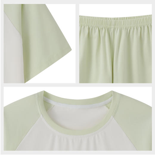 【79元超值新品】【秀黛】女圆领花影短袖套装棉混纺挺括显瘦印花宽松女士夏季短袖睡衣家居服W2551064T【门店同款】 商品图4